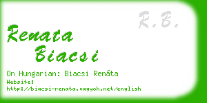 renata biacsi business card