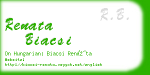 renata biacsi business card